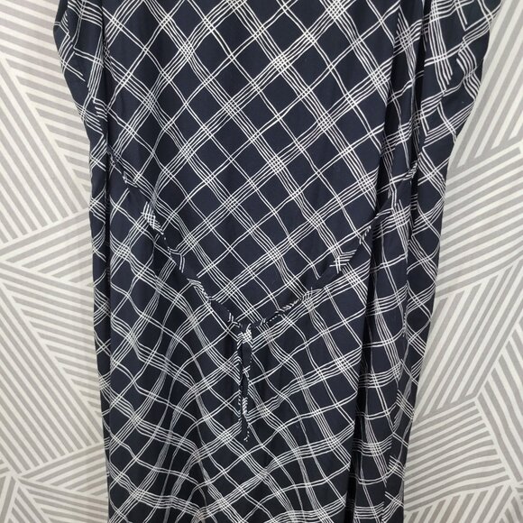 Vintage Slip Dress Size 16 Alt Long Midi Plaid Black Button Front Long Grunge - Picture 6 of 7